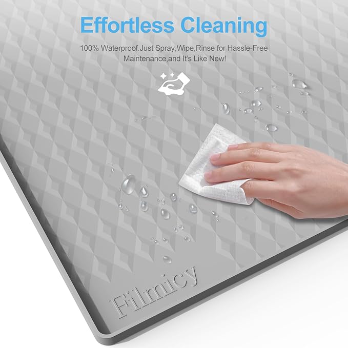 Pee Pad Holder for Dogs,Silicone Dog Puppy Pad Holder, 24 x 24 No Spill Raised Lip High Edge,Portable, Leak-Proof Mat Holder for Dog Training Pads,Square Potty Trays for Home Floor Protection