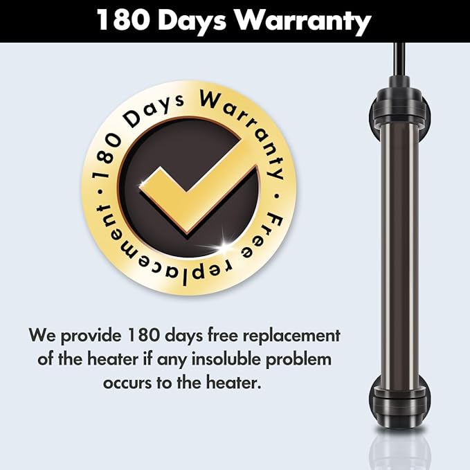 Orlushy 25W Submersible Mini Fish Tank Heater, Adjustable Aquarium Heater with Digital Display External Controller, Overheat Protection and Free Thermometer for 1-5 Gallon Freshwater & Saltwater Tank