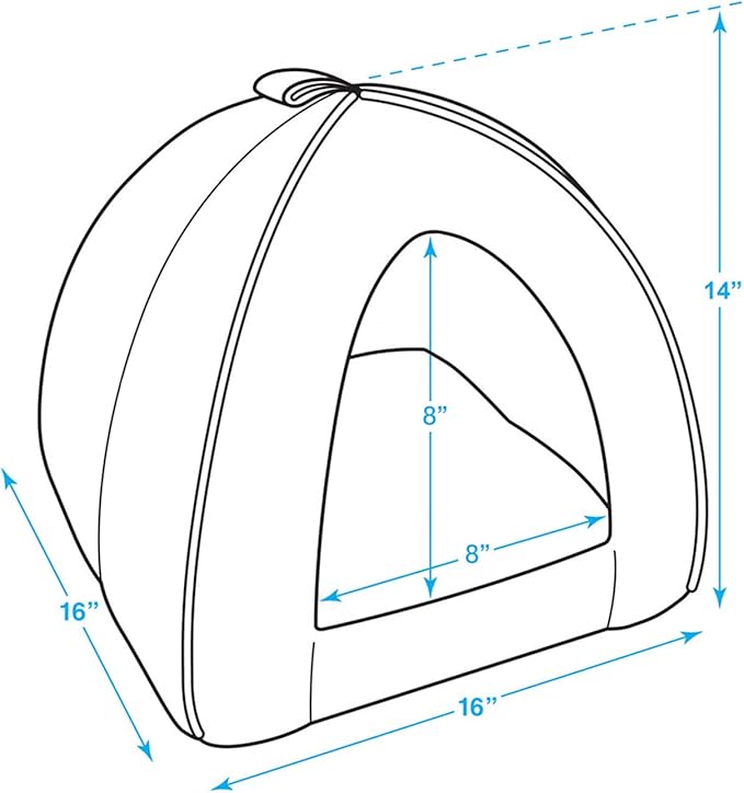 Pet Tent-Soft Bed for Dog and Cat by Best Pet Supplies - Navy, 16" x 16" x H:14"