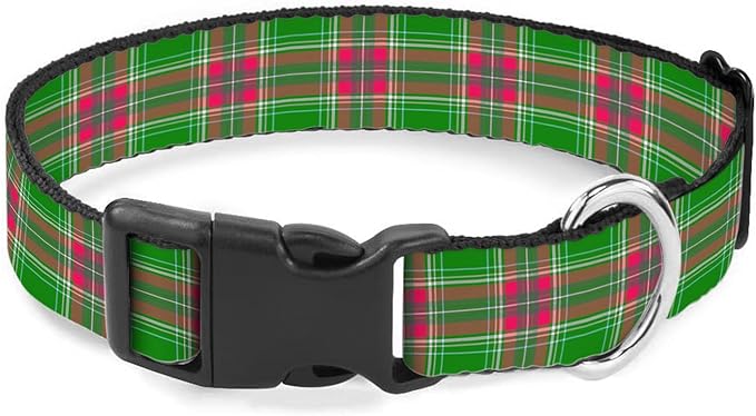 Red Green Plaid Gingham Pet Collar Cat Dog Neck Strap Quick Release Buckle Adjustable Female Male Puppy Corgi