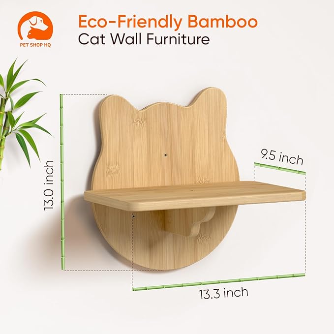 Wall-Mounted Cat Furniture for Climbing - Indoor Wooden Floating Shelves, Perches, Hammock, Bed, Bridges, Walkways - Different Models