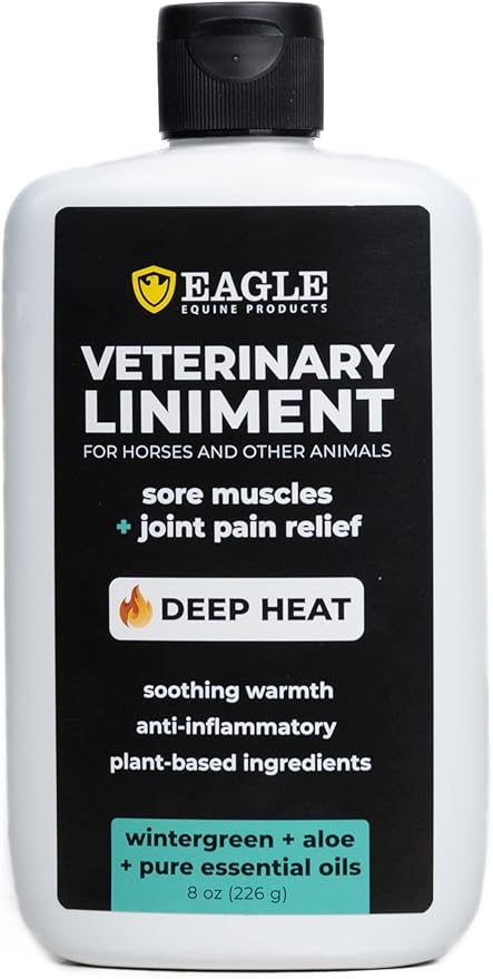 Veterinary Liniment Gel for Horses | Sore Muscle Rub | Soothing Warmth, Made with Plant-Based Ingredients | New & Improved Formula