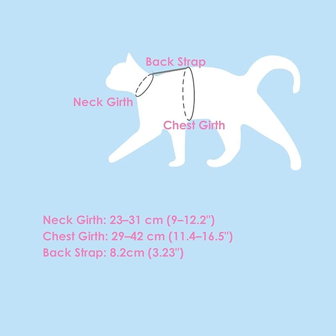 Cat Harness and Leash Set, Escape-Proof Adjustable Kitten/Cat Harness for Walking & Travel, Easy Control, Comfortable Outdoor Use, 4.1 ft, Brown