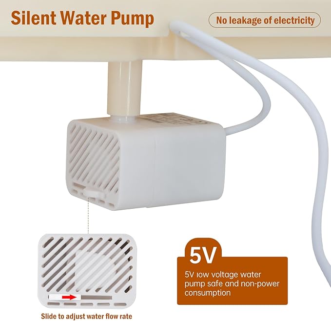 Bird Bath for Cage, Automatic Parakeet Bath with Pump, Indoor Bird Shower with Running Water, Filter, Bird Cage Accessory for Pet Birds, Lovebirds, Finches, Cockatiel