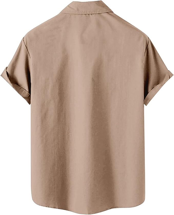 Men’s Hawaiian Shirt Western Cowboy Symmetrical Print Short Sleeve Button Down Casual Beach Holiday Summer Shirt