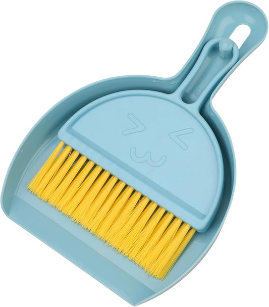 RYPET Pet Cage Cleaning Tool-Small Broom and Dustpan Set, Mini Dustpan and Whisk Brush Set for Guinea Pig Chinchilla Hamster Ferret Hedgehog Rabbit Reptile, Cage Cleaner for Small Animal Waste Bule