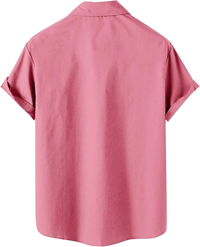 Men’s Hawaiian Shirt Western Cowboy Symmetrical Print Short Sleeve Button Down Casual Beach Holiday Summer Shirt