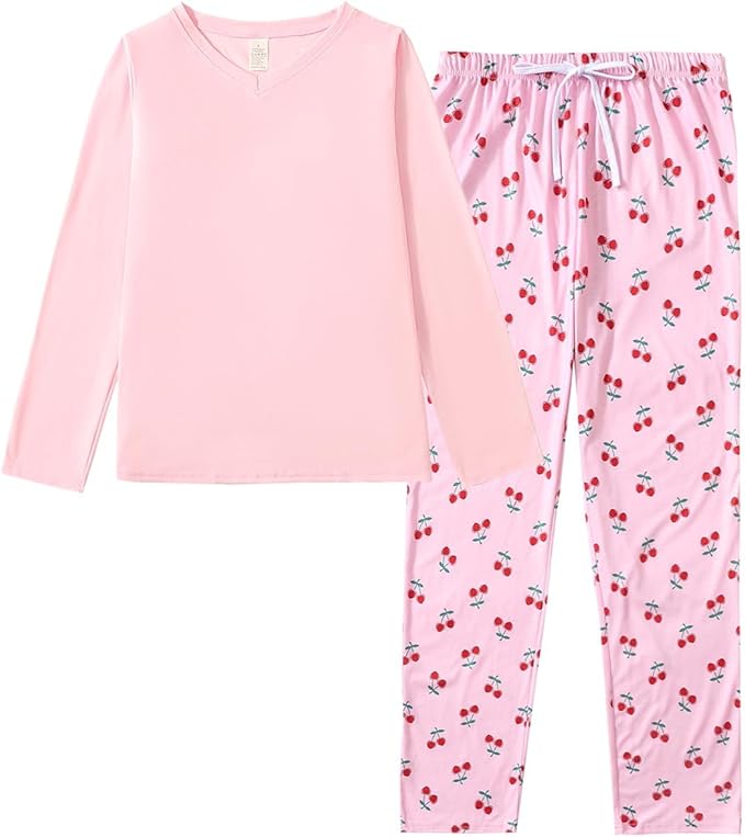 YIJIU Women's Sleepwear Long Sleeve Top and Pants Pajama Set Panda Print Nighty