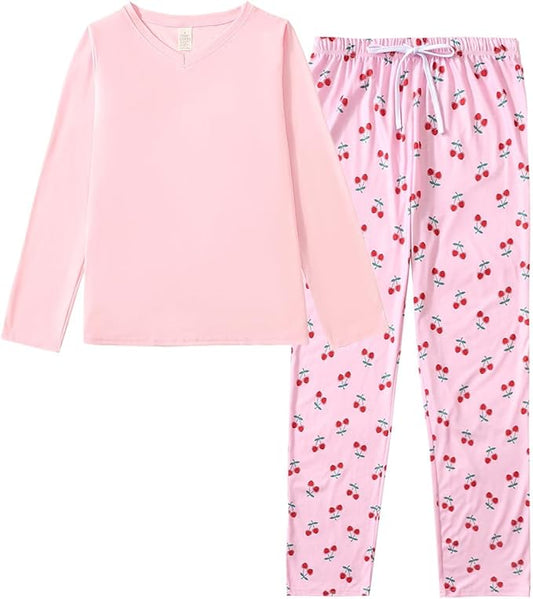 YIJIU Women's Sleepwear Long Sleeve Top and Pants Pajama Set Panda Print Nighty