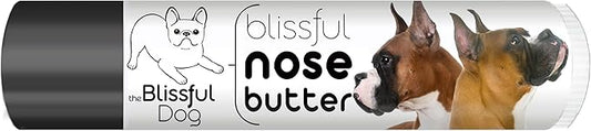 The Blissful Dog Show Boxer Nose Butter for Dry, Cracked Skin, Lick-Safe Dog Nose Balm with Moisturizing Shea Butter, Almond, Olive, and Essential Oils, Pet Supplies, Uncented, 0.15 oz.