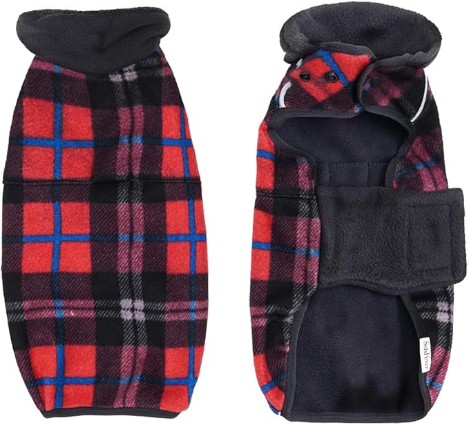 Sphynx Cat Windproof Turtleneck Jacket, Cat Puppy Warm Fleece Hoodie Fall and Winter,Easy to Wear Cat Coat with Velcro,Neck and Chest Adjustable Sweater (L (5.5-8lbs))