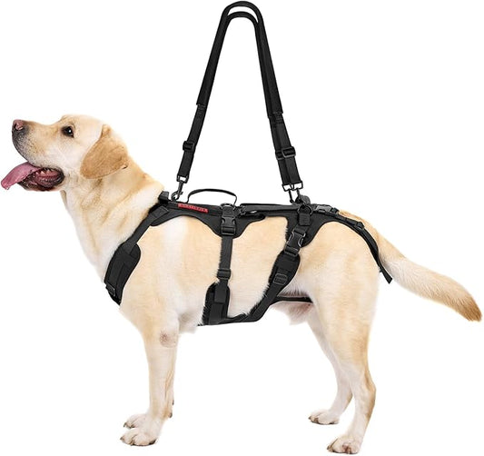 OneTigris Multi-Function Dog Lift Harness, All-Gender Dogs Friendly Design, Full Body Dog Sling Carrier with Three Handles Front/Rear Leg Assist for Arthritis, Help Em Up Harness for Dogs