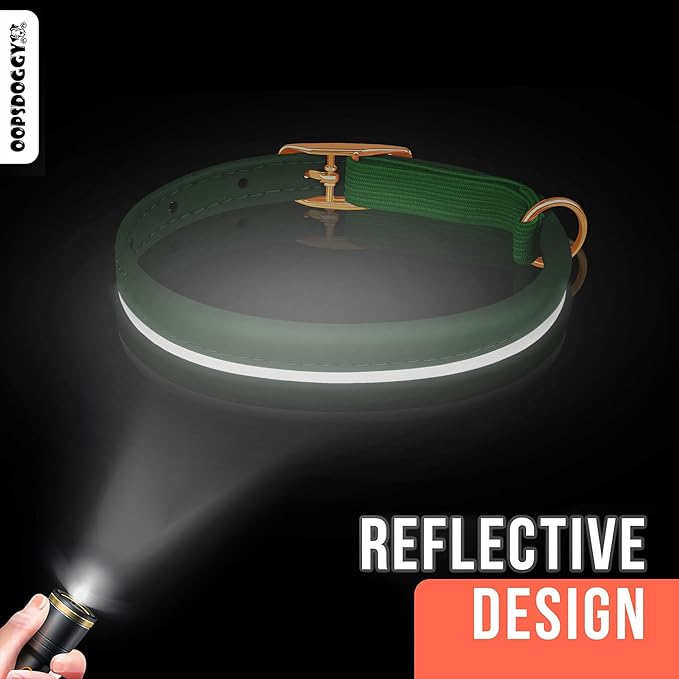 OOPSDOGGY Rolled Leather Cat Collar with Bell - Reflective Kitten Collar with Safety Elastic Strap - Adjustable Small Pet Collars for Boy Girl Cats (Denim)