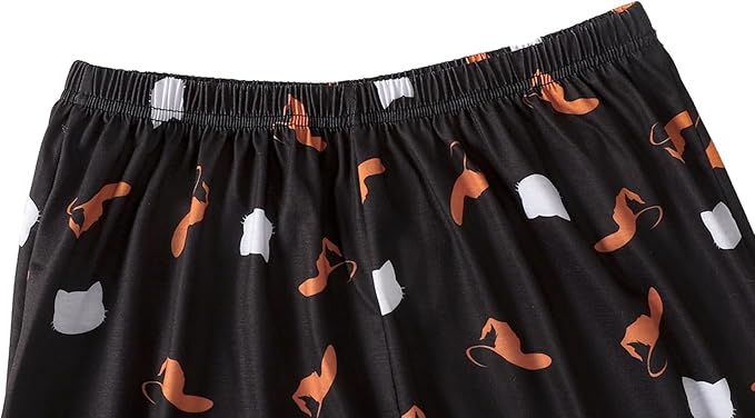 YIJIU Women's Summer Cute Cartoon Print Top and Pant Pajama Set Lounge Sleepwear