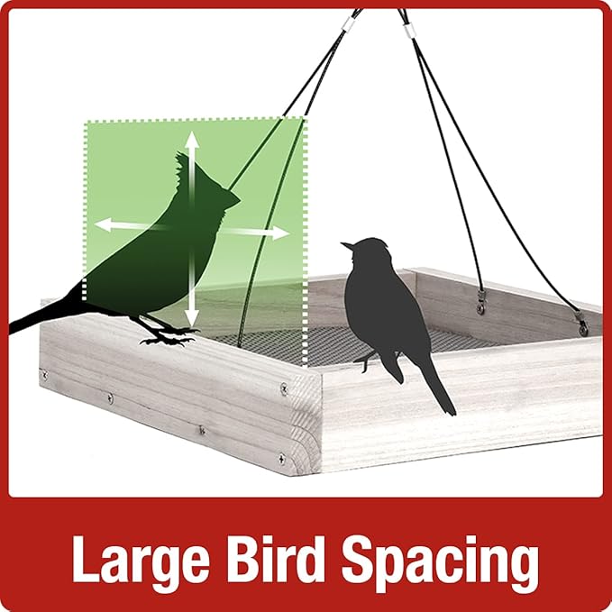 Nature's Way Bird Products CWF3 Cedar Platform Tray Bird Feeder 12" x 12" (Pack of 4)