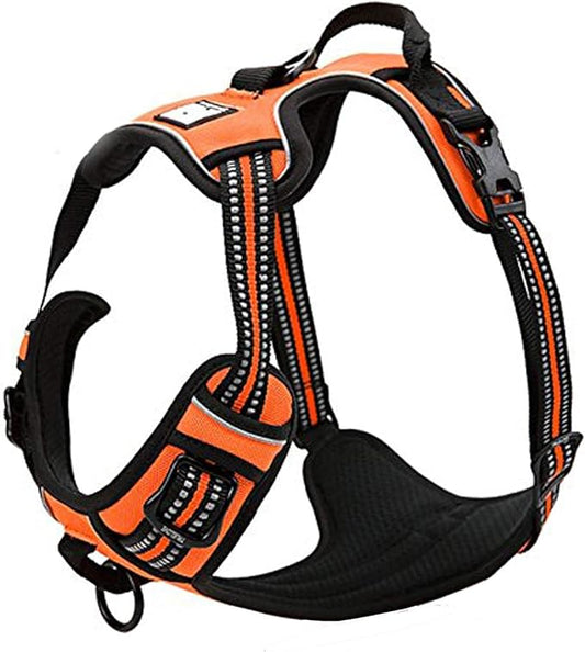 TRUE LOVE Truelove Adjustable No-Pull Dog Harness Reflective Pup Vest Harnesses Comfortable Control Brilliant Colors TLH5651(Orange,L)