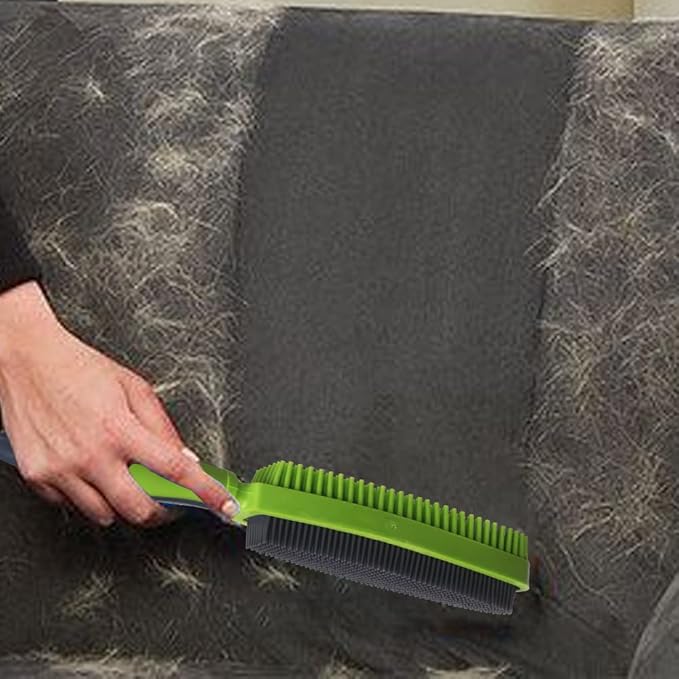 Rubber Pet Hair Removal Brush for Couch Clothes Dog Cat Pet Hair Carpet, Also Used as Dog Cat Bath Brush with Massage Effect