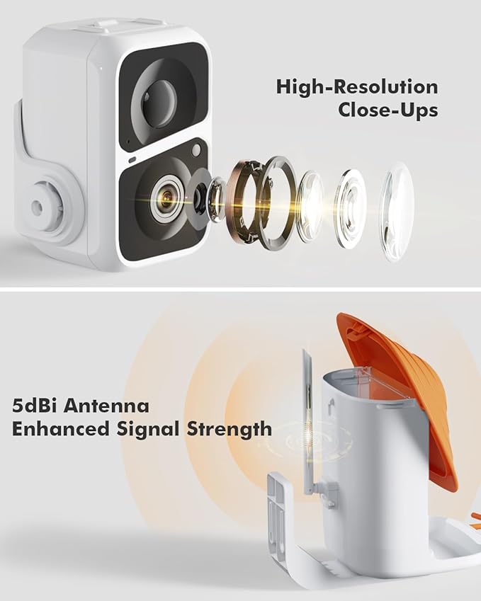 Dzees Smart Bird Feeder with Camera Solar Powered, Bird Watching, AI Identify Species, Auto Capture Videos, 2K HD Video, Ideal Gift for Family, Mother, Friends