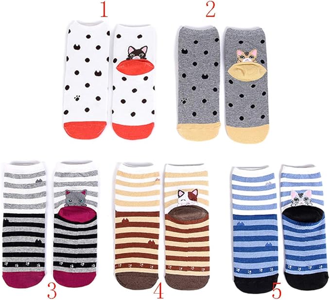 Womens Grils Cute Animal Socks, Dog Cat Socks, Novelty Funny Crew Sock, Animal Gifts for Women Dog and Cat Lovers
