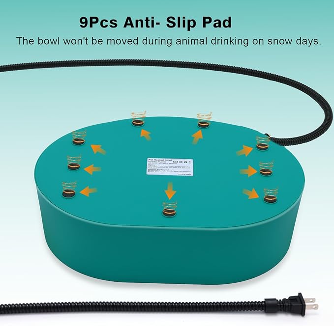 Heated Water Bowl for Chicken, Large Capacity 125OZ Poultry Water Heater for Hens Turkey Goose Duck Pigeon Poultry Birds Drinker in Winter, Chicken Coop Accessories No More Frozen Food Water