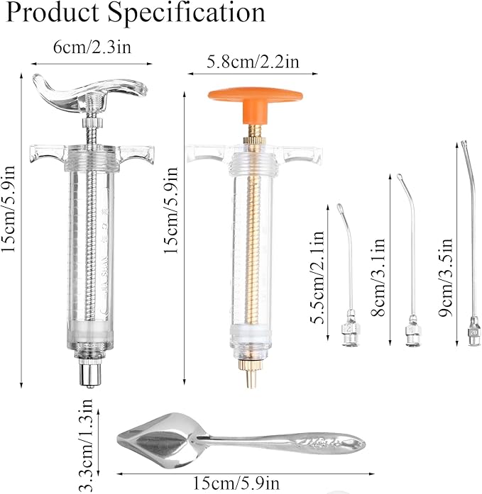 OBANGONG 7 Pcs Bird Feeding Syringe Feeding Tubes for Baby Birds Feeding Spoon used for Pet Sick Bird Parrot feed milk and medicine,20ml,10ml