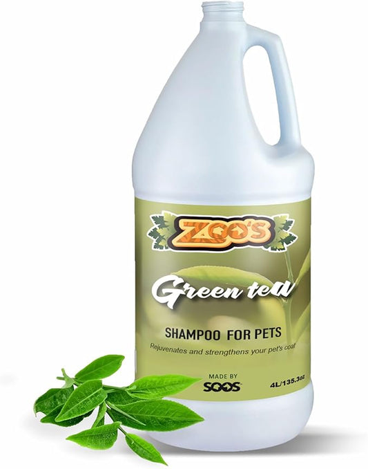 Zoo’s Green Tea Pet Shampoo Natural Organic with Minerals and Vitamins for Dog and Cat (4L / 1.32 gal)