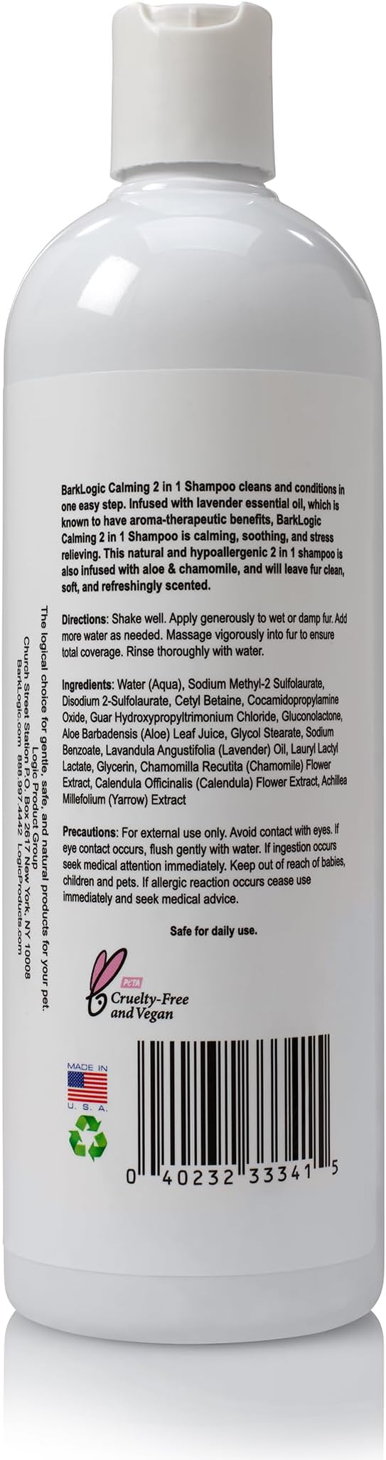 Plant Based 2 in 1 Dog Shampoo and Conditioner, Lavender, 8 fl oz, 2-Pack - Grooming Essentials for A Quality Coat - No Parabens, No Phthalates, No Sulfates, No DEA & PEG, Naturally-Derived