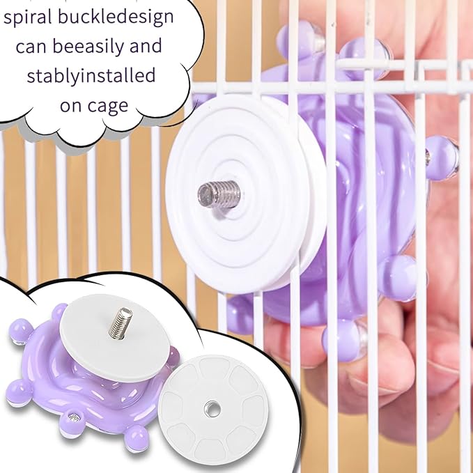 Lovebird Toys, Parakeet Toys for Conures, Small Bird Interactive Training Parrot Cage Bird Accessories, Budgie, Cockatiel, Sun Parrot,Small Educational Fun Toy for Parakeets(Purple)