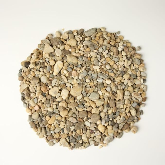 32 oz Jug of Multicolor Cream Pea Gravel, ⅛ - ½ inch Size, for Indoor Outdoor Decor, vase Filler, Candles, Art, Crafts, Aquariums, Fairy Gardens, planters, tablescapes, terrariums