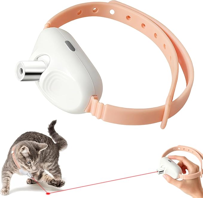 Walfront Cat Toys, Interactive Laser Cat Toys for Indoor Cats, USB Rechargeable Kitten Toy, Adjustable 9.1–13.4"(23-34cm), 2 Models & 41°Adjust Angle, Automatic Cat Toy for Chase Fun Play Exercise
