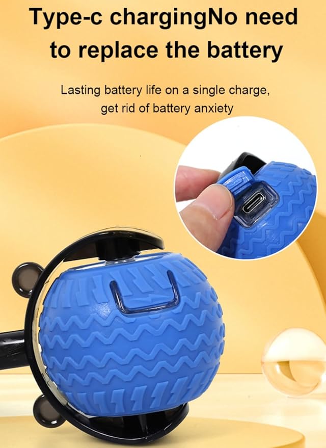 Interactive Cat Ball Cat Toys with 3 Model Smart Pet Toy Balls Rolling Ball with Tail for Bored Indoor Cats (Blue)