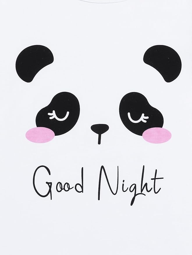 YIJIU Women's Sleepwear Long Sleeve Top and Pants Pajama Set Panda Print Nighty