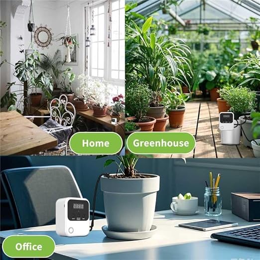 Automatic Drip Irrigation System for Garden, Outdoor Watering System for 15 Potted Plants Watering Kit, Auto Drip Irrigation Kit Programmable Water Timer for Indoor Outdoor Use