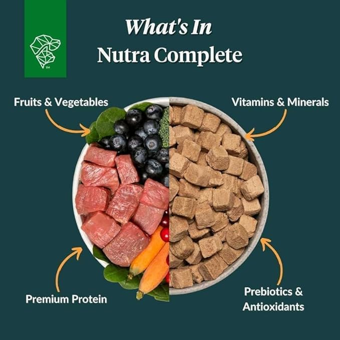 ULTIMATE PET NUTRITION Nutra Complete, 100% Freeze Dried Veterinarian Formulated Raw Dog Food with Antioxidants Prebiotics and Amino Acids, (3 Pound (Pack of 2), Beef)