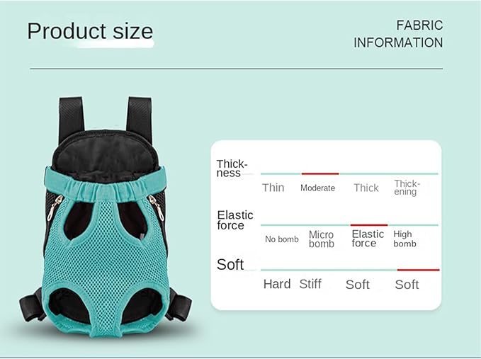 Portable Pet Carrier Backpack, Adjustable Pet Front Cat Dog Carrier Backpack Travel Bag for Small Medium Dogs Cats Puppies, Cat Backpack Carrier for Hiking Cycling (G, S)