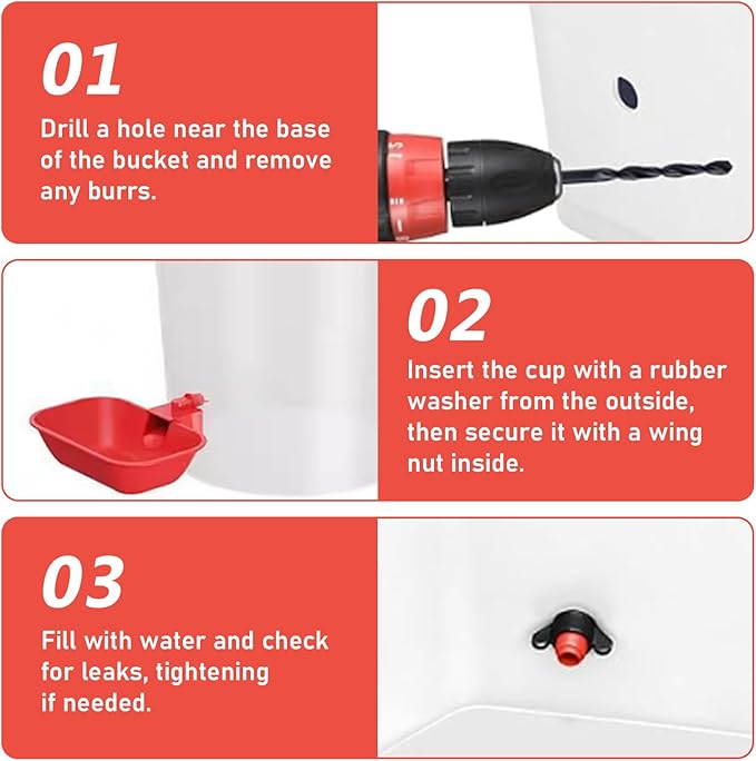 XL Chicken Waterer Cups – 4 Pack Large Automatic Chicken Water Cups for Chicken Coop & Chicken Coop Accessories, Ducks, Geese & Turkeys