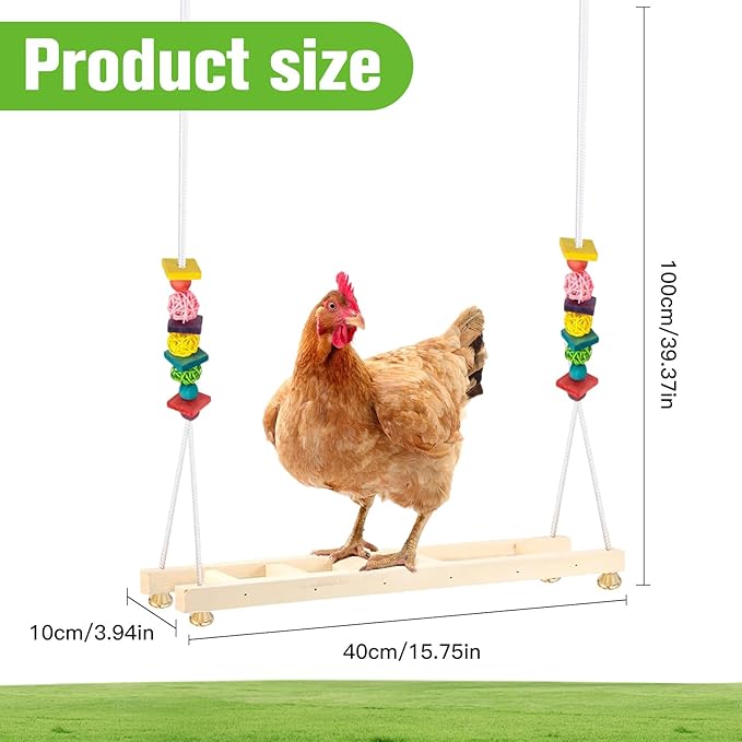 Chicken Coop Swings, Outdoor Poultry Exercise Perch for Hens, Roosters