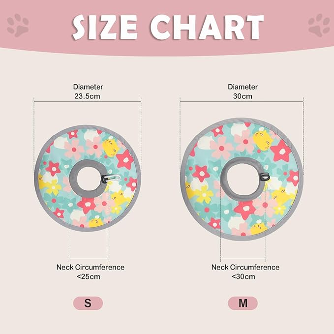 LOS ANDES Adjustable Cat Recovery & Protective Collar - Alternative to Traditional Neck Cones, Prevent Licking Wounds After Surgery, Lightweight Design for Kittens & Puppies