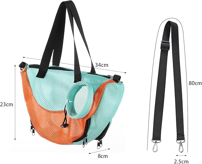 Adjustable Cat Bathing Bag Anti-Bite & Anti-Scratch Bath Washing Mesh Grooming Bag Shoulder Pet Carrier Hands-Free Bag for Small Cats