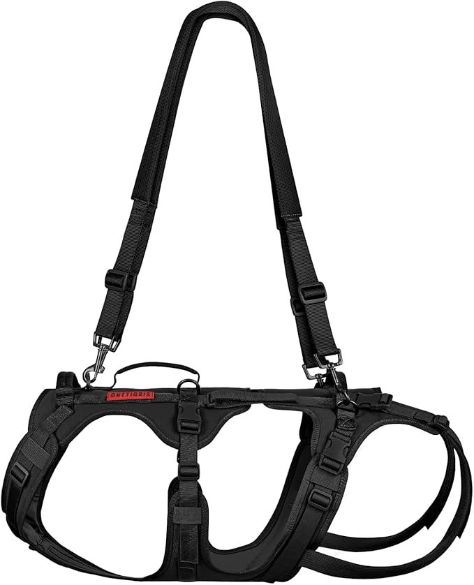 OneTigris Multi-Function Dog Lift Harness, All-Gender Dogs Friendly Design, Full Body Dog Sling Carrier with Three Handles Front/Rear Leg Assist for Arthritis, Help Em Up Harness for Dogs