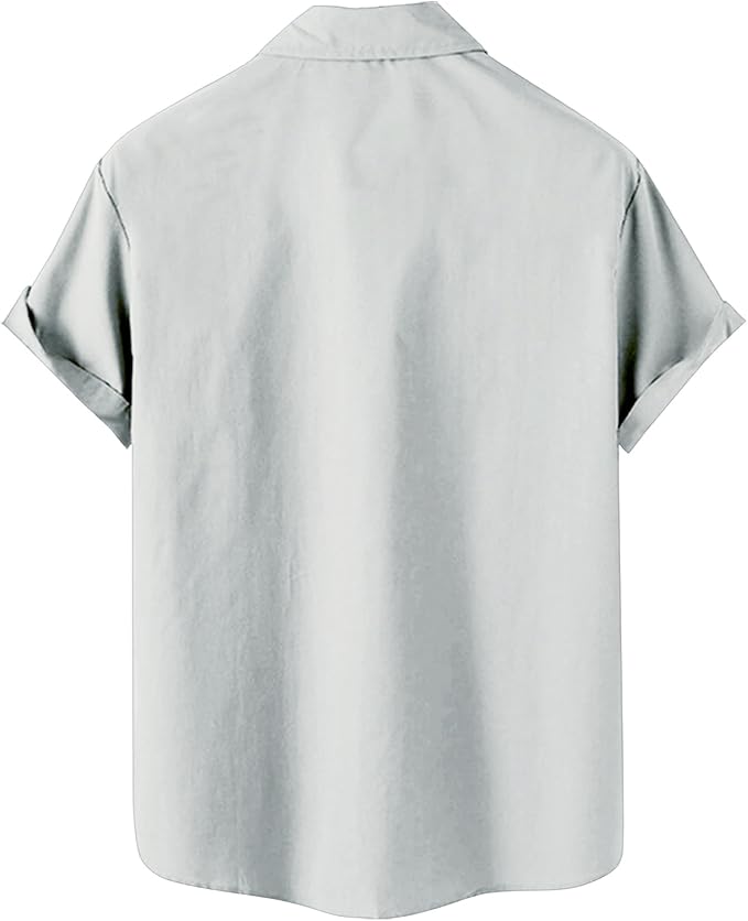 Men’s Hawaiian Shirt Western Cowboy Symmetrical Print Short Sleeve Button Down Casual Beach Holiday Summer Shirt