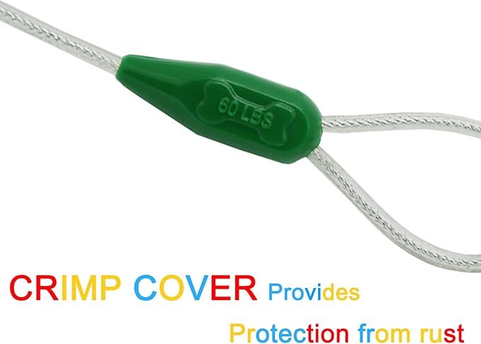 Petest 30ft Reflective Tie-Out Cable for Medium Dogs Up to 60 Pounds