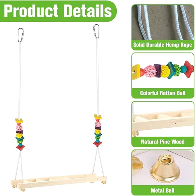 Chicken Coop Swings, Outdoor Poultry Exercise Perch for Hens, Roosters