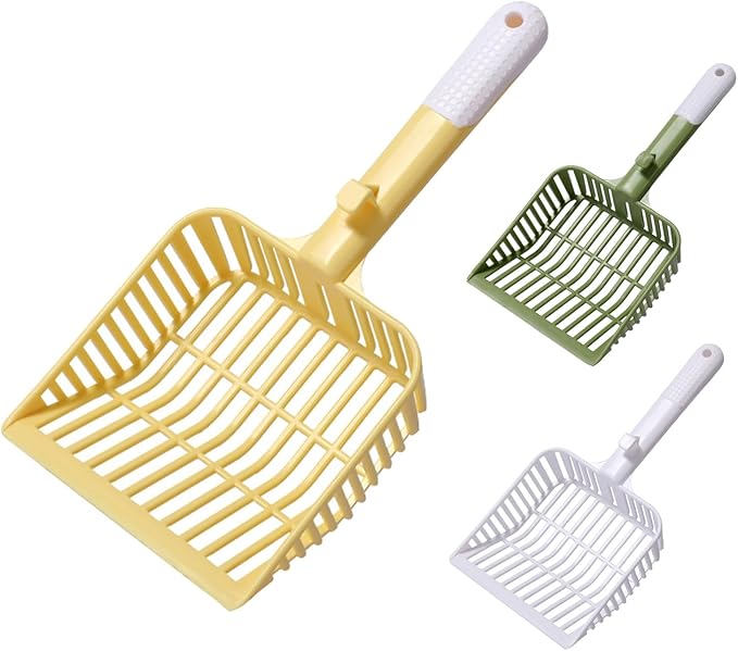 Cat Scooper for Litter Box, Cat Litter Scoop, Kitty Litter Scoop, Cat Poop Collector, All in One Litter Scoop Pet Litter Sifter (Yellow)