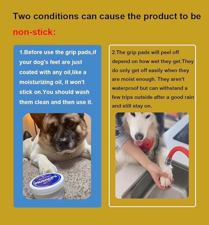 Dog Paw Pads Anti-Slip Grips,Dog Paw Protectors for Senior Dogs on Hot Pavement,Provides Traction to Keep Them from Slipping on Smooth Floors 20 sets-80 Pads Multicolor XL