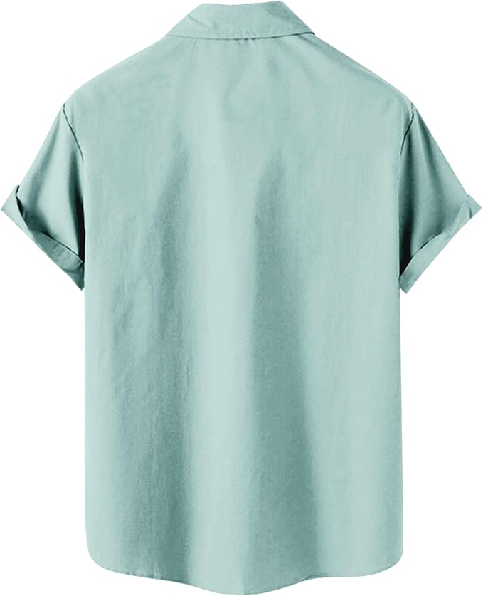 Men’s Hawaiian Shirt Western Cowboy Symmetrical Print Short Sleeve Button Down Casual Beach Holiday Summer Shirt