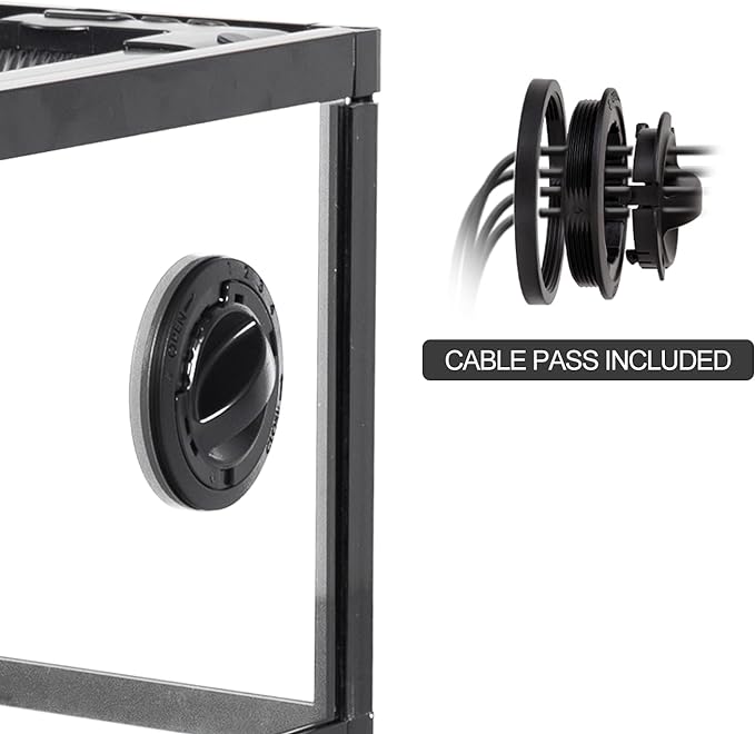 REPTI ZOO 67 Gallon Reptile Large Terrarium Newly Upgraded All Glass 48" x 18" x 18" Double Hinge Door with Top Ventilation Reptile Terrarium(Knock-Down)