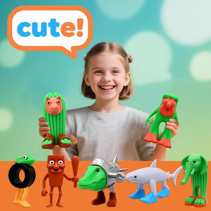 Tralalero Tralala Action Figure, Meme Shark Figures Toys, Collectible Animals Figurine Doll Gifts for Fans (12PCS)