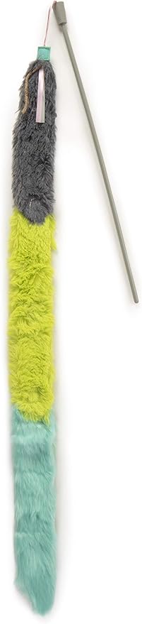 SmartyKat Crazy Catch 3 Part Breakaway Plush Catnip Wand Cat Toy, Extendable for Capturing Prey & Solo Play for Cats & Kittens