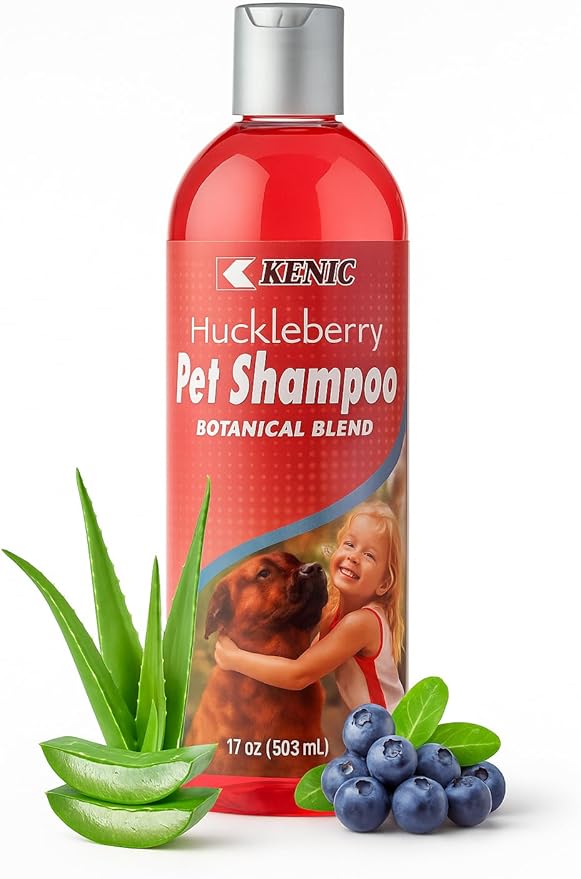 Kenic Botanical Huckleberry Deep Cleansing and Nourishing Conditioning Dog Shampoo, Soap and Paraben Free, Made in USA